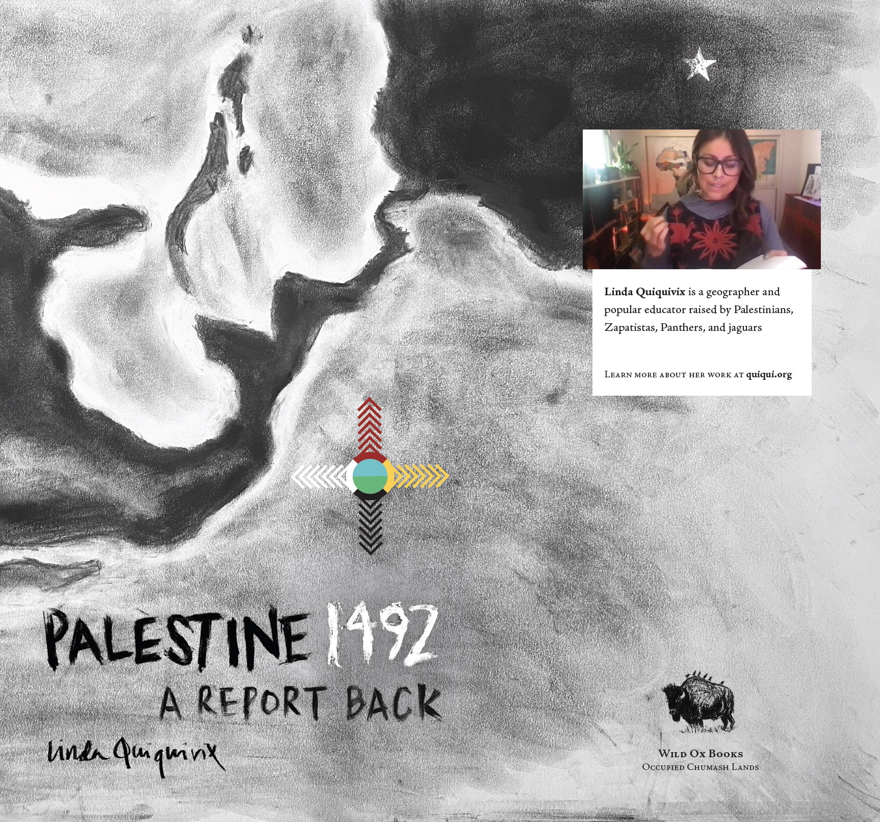 Expanded cover of Palestine 1492 with author photo