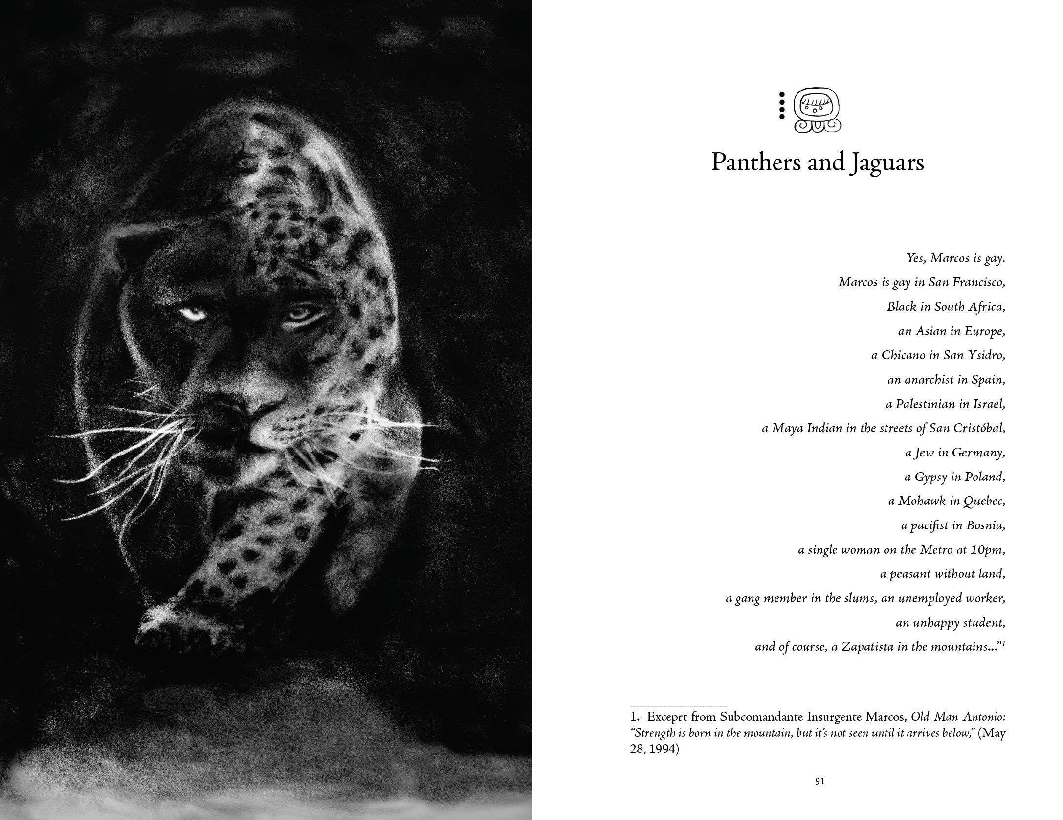 First spread of Chapter 4 - "Panthers and Jaguars" 