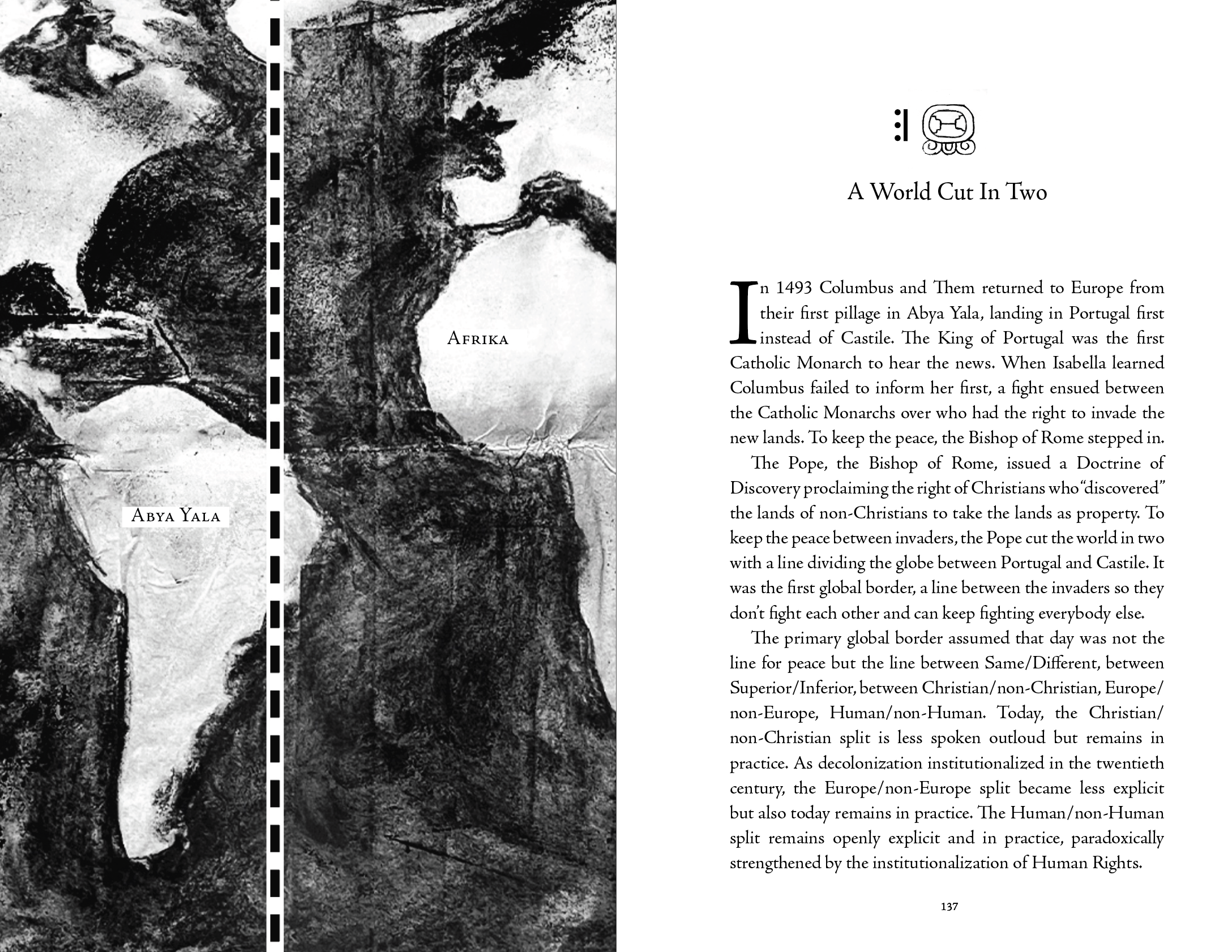 First spread of Chapter 8 - "A World Cut In Two" 